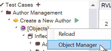 Object Manager Context Menu
