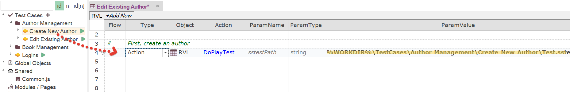 Drag&Drop a Test Case