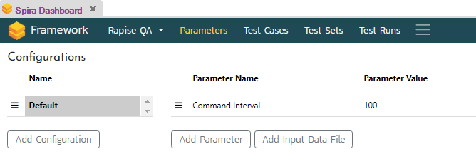 Parameters Page