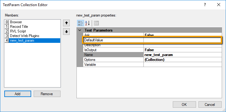namevalue collection editor dialog, add