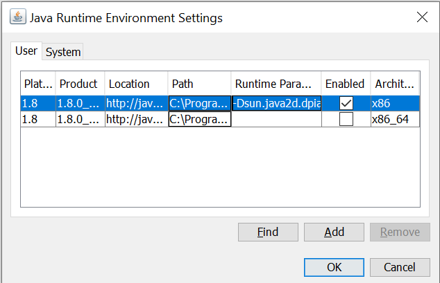 Runtime Parameters
