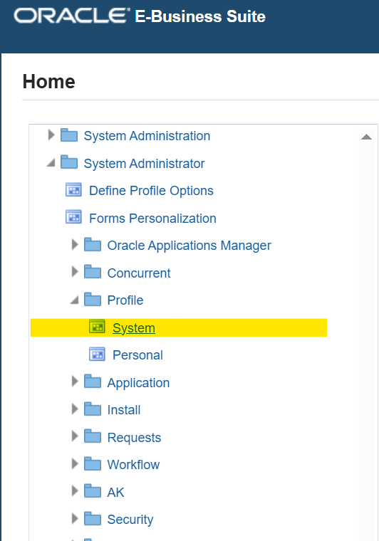System Profile
