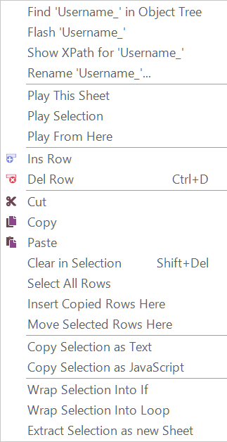 RVL Context Menu