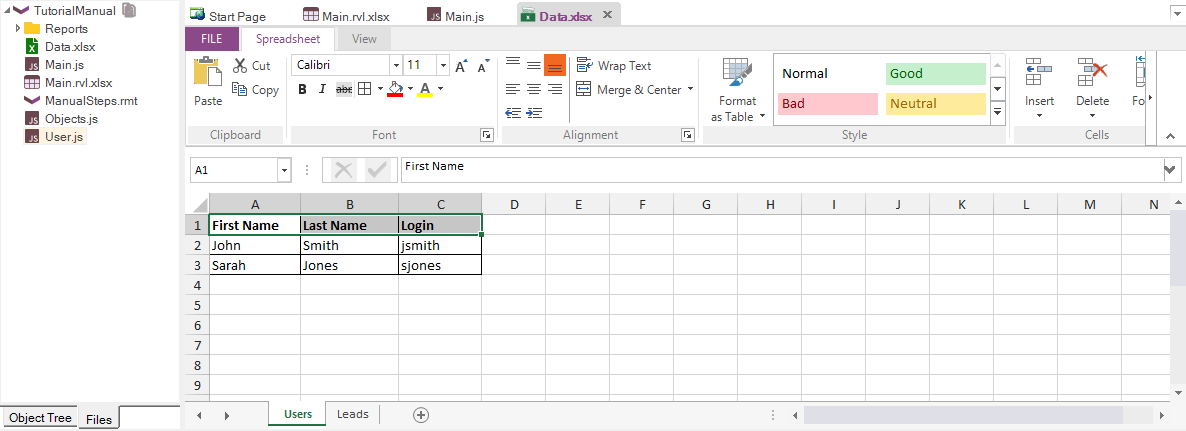 spreadsheet editor