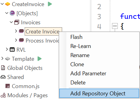 Add New Object next to Existing Object