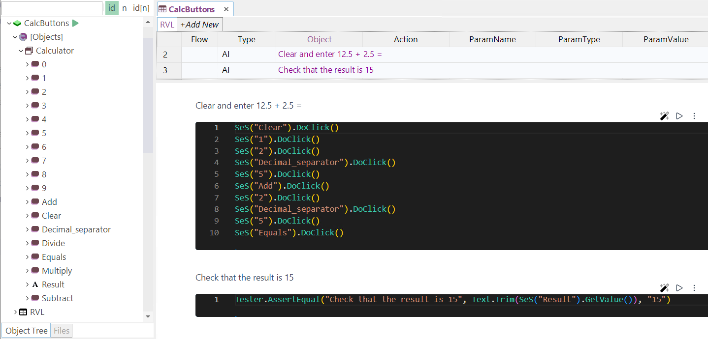 Calc AI full example