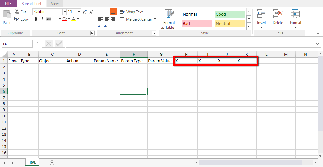 Excel Columns